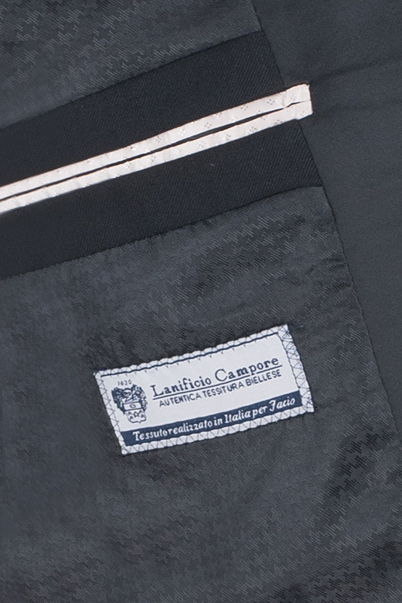 Smoking in Fresco Lana color Blu Scuro - Slim Fit image 3