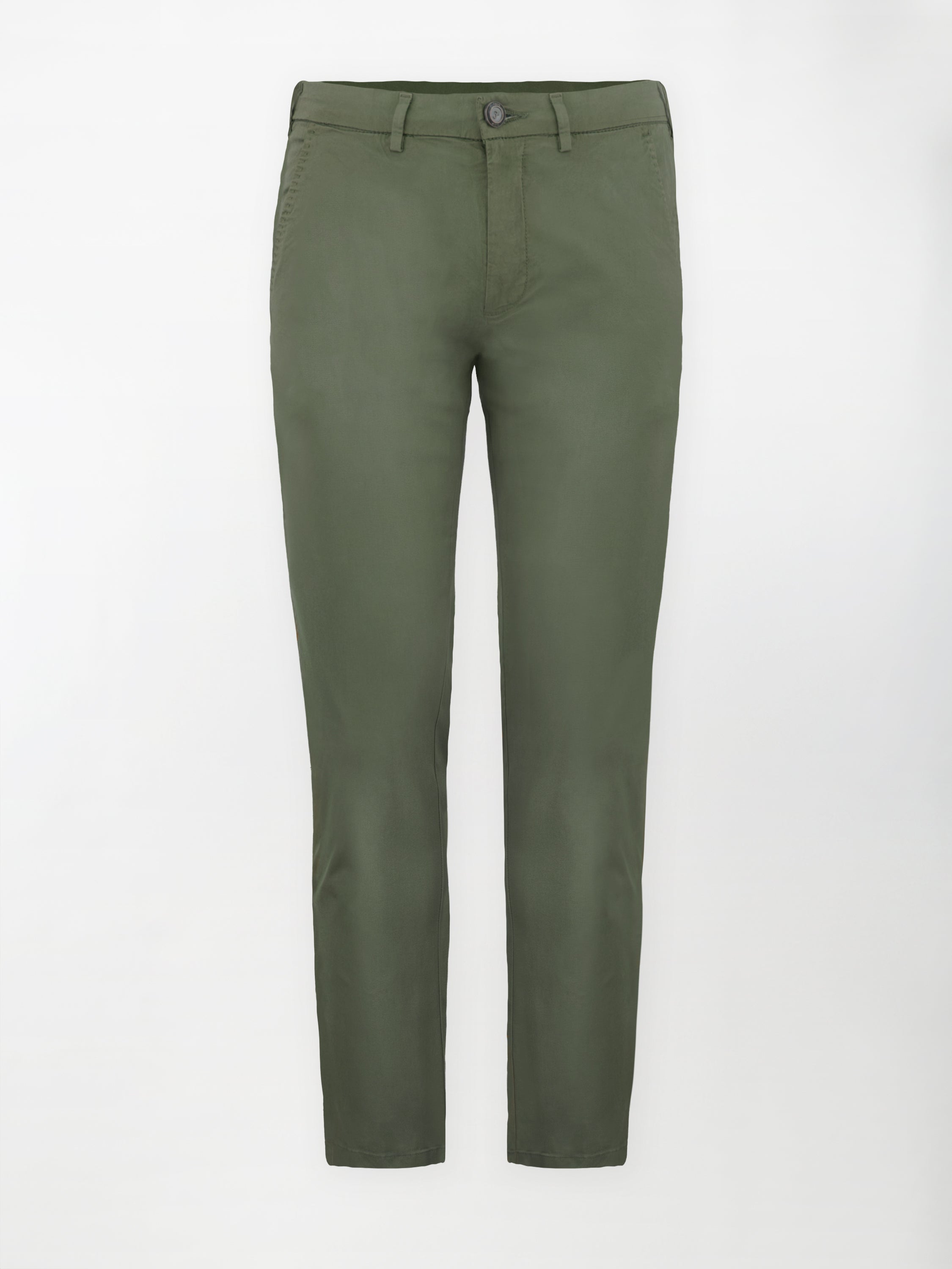 Pantalone Chino Daily Regular in Cotone Elasticizzato - Color Verde militare image 0