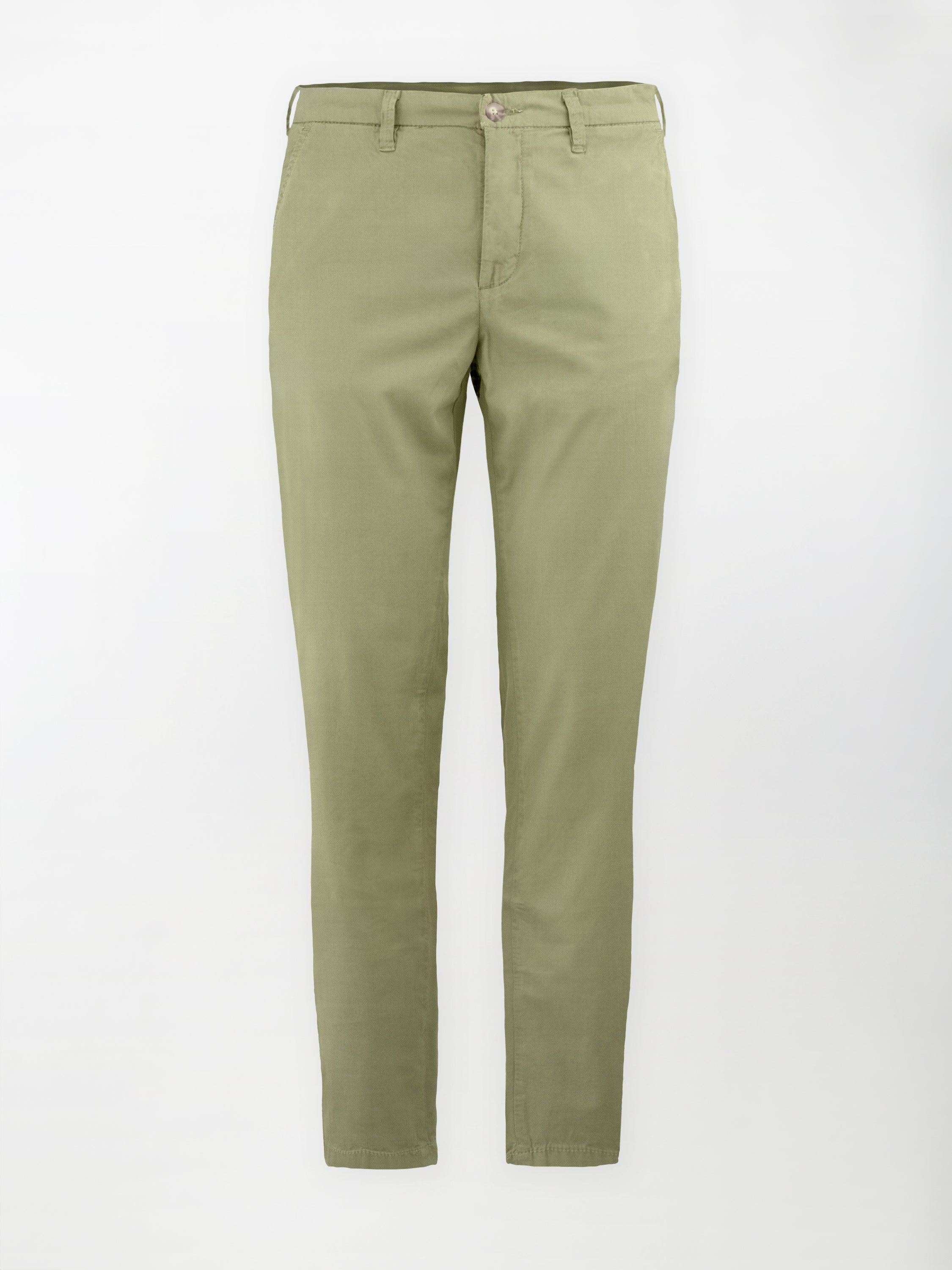 Pantalone Dobby in Cotone Elasticizzato - Color Verde oliva - Regular Fit image 0