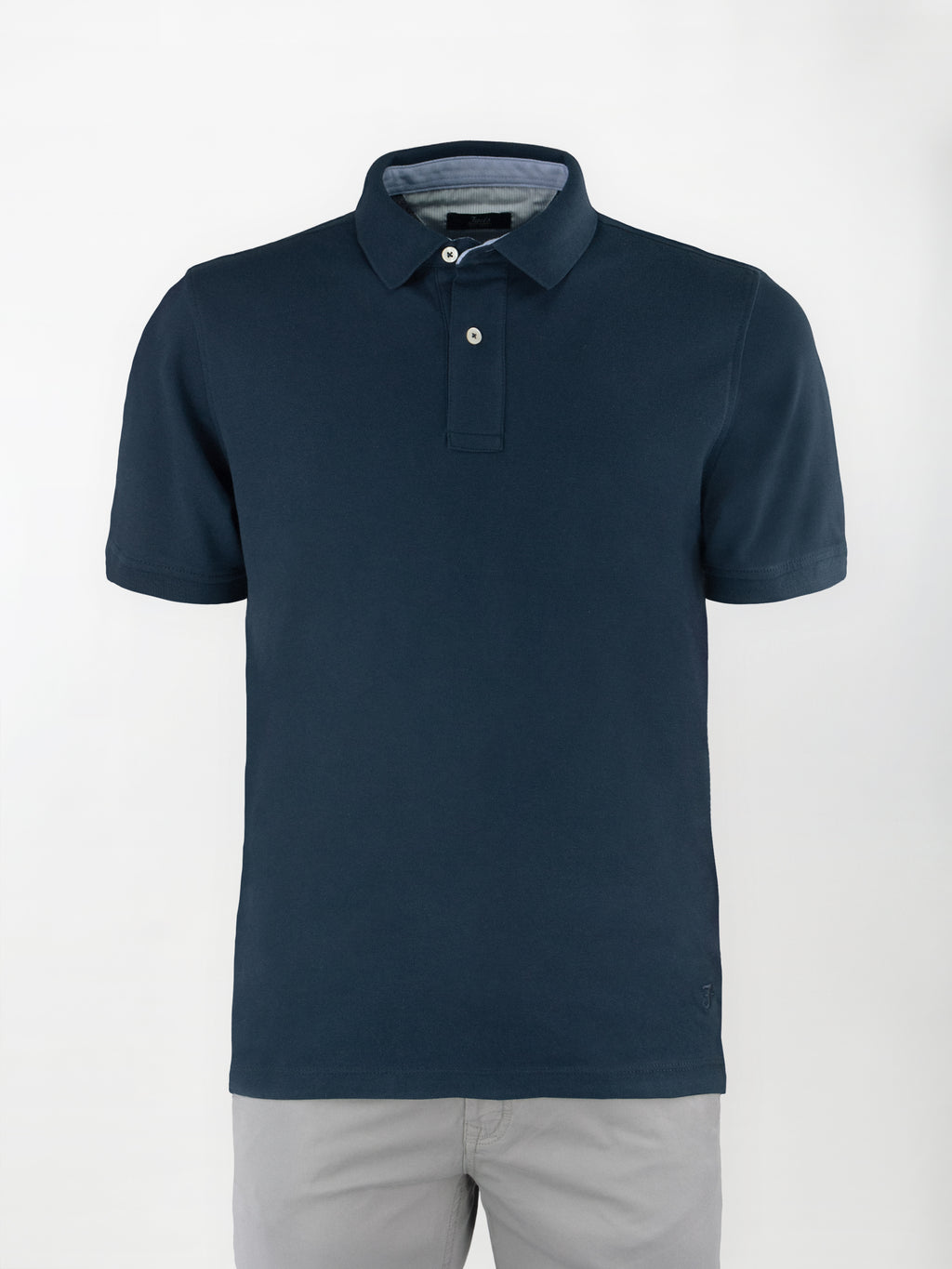 Polo in cotone Piquet - color Blu Navy blazer in tinta unita image 0
