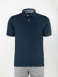 Polo in cotone Piquet - color Blu Navy blazer in tinta unita image 0