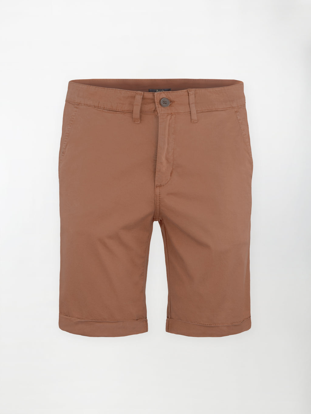 Bermuda classico in cotone elasticizzato - color Tegola image 0