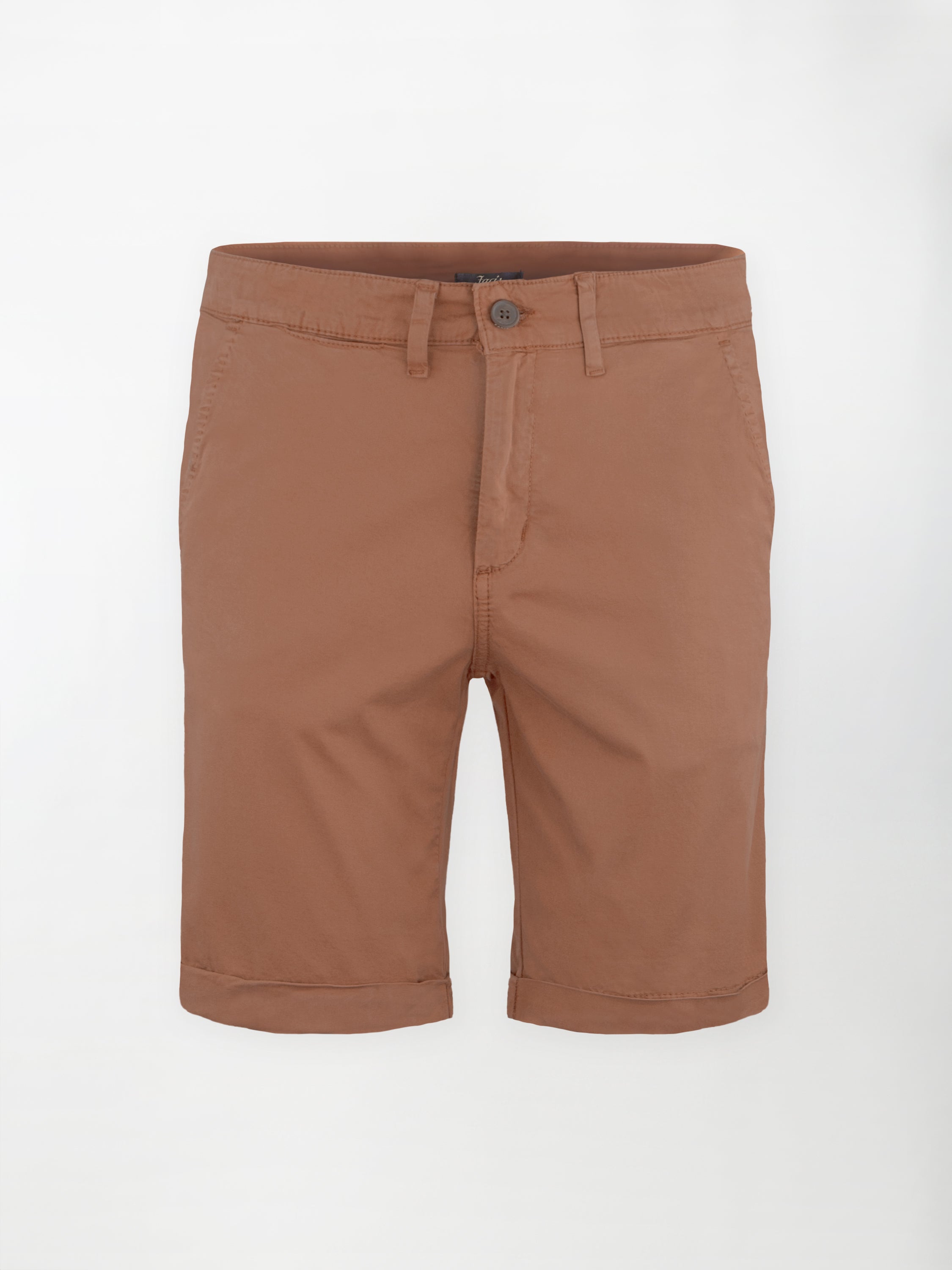 Bermuda classico in cotone elasticizzato - color Tegola image 0