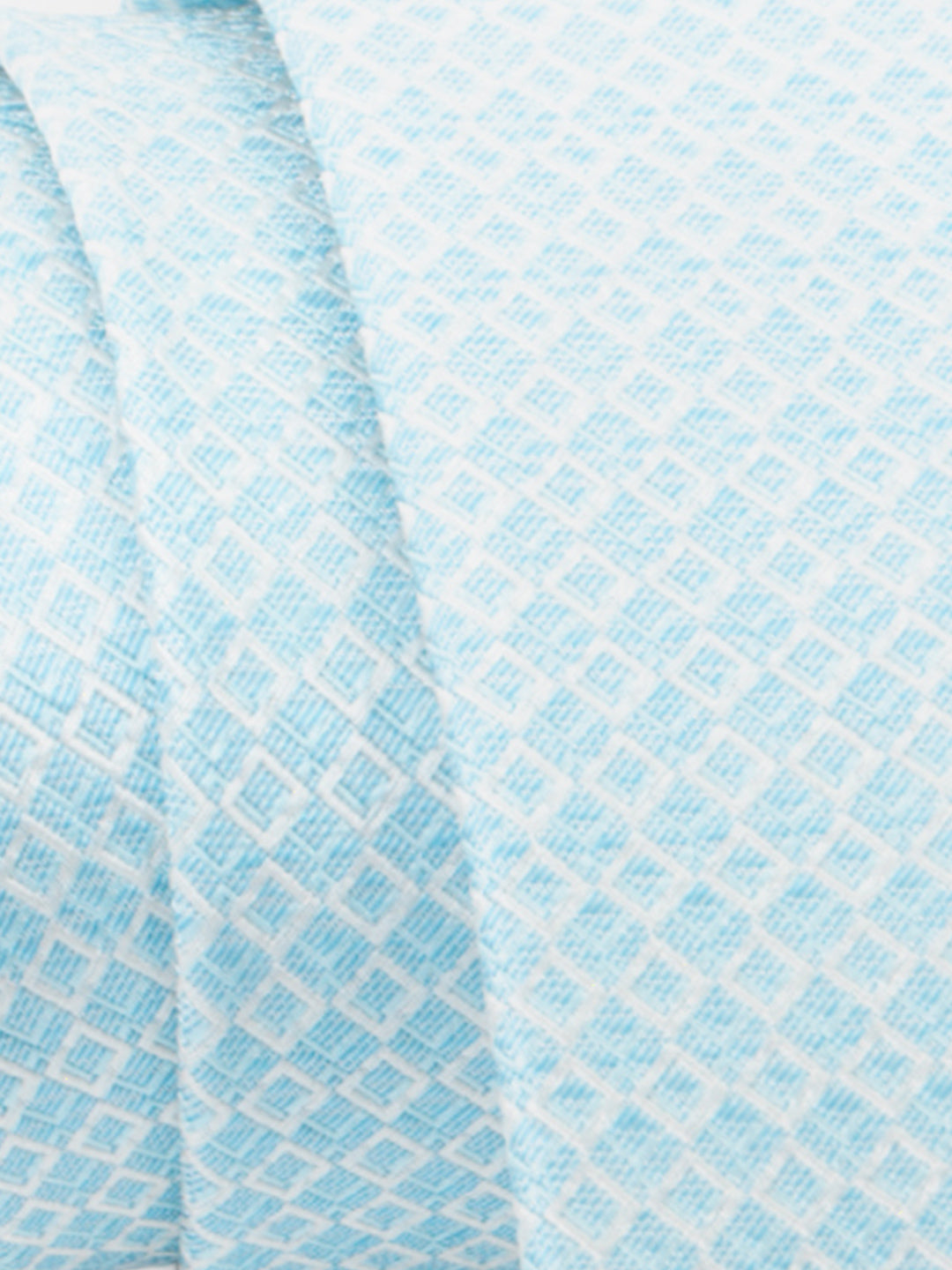 Cravatta microfantasia rombi - color Azzurro e Argento image 1