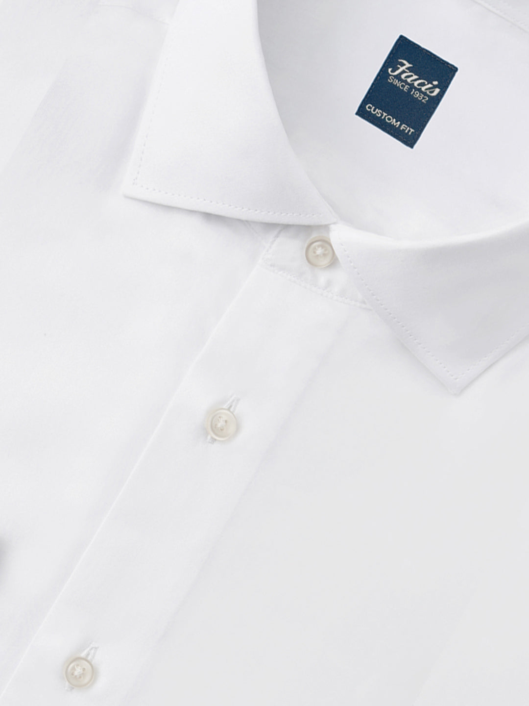 Camicia Collo Francese Color Bianco - Custom Fit - Cotone Popeline image 1