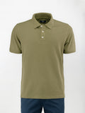 Polo leggera in cotone e lino - color Verde oliva image 0