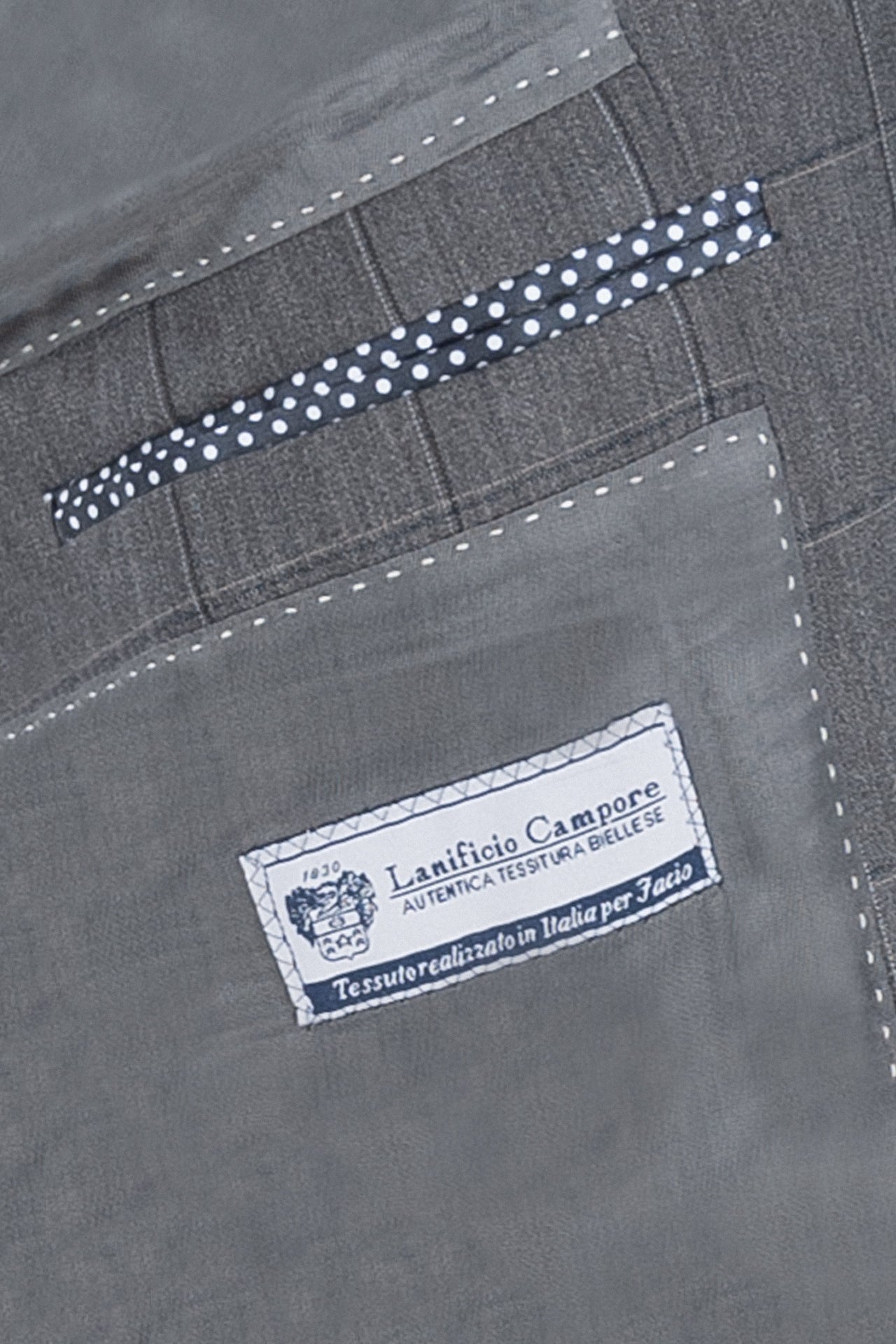 Abito in Pura Lana Super 100's - Motivo a quadri in tono grigio | Slim fit image 2