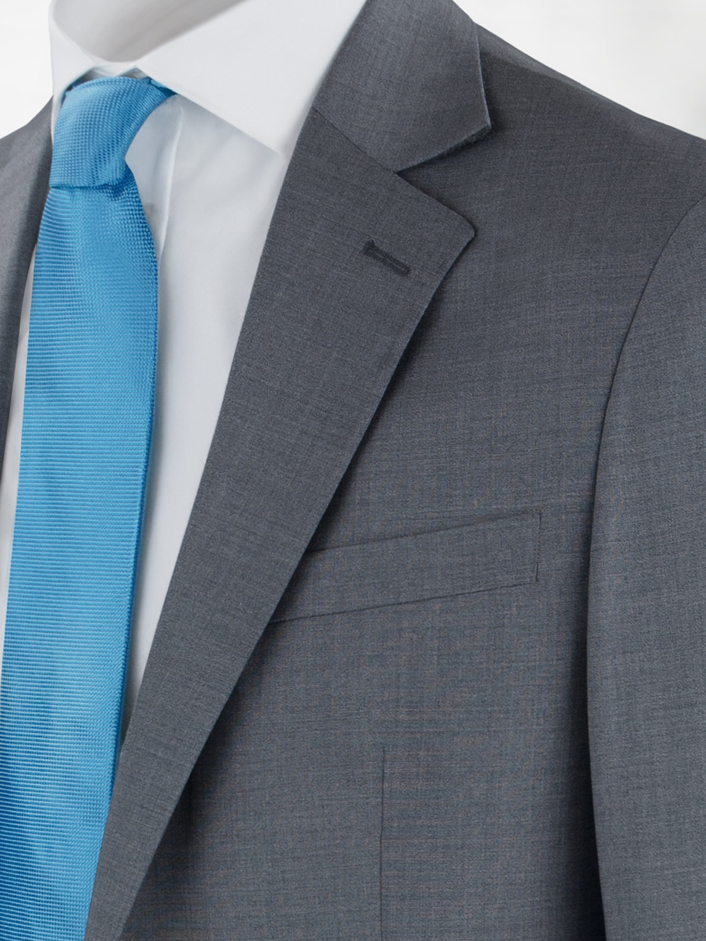 Abito Dukatholl® in Lana Stretch mod. Roma - Grigio Canna di Fucile | Slim fit image 3