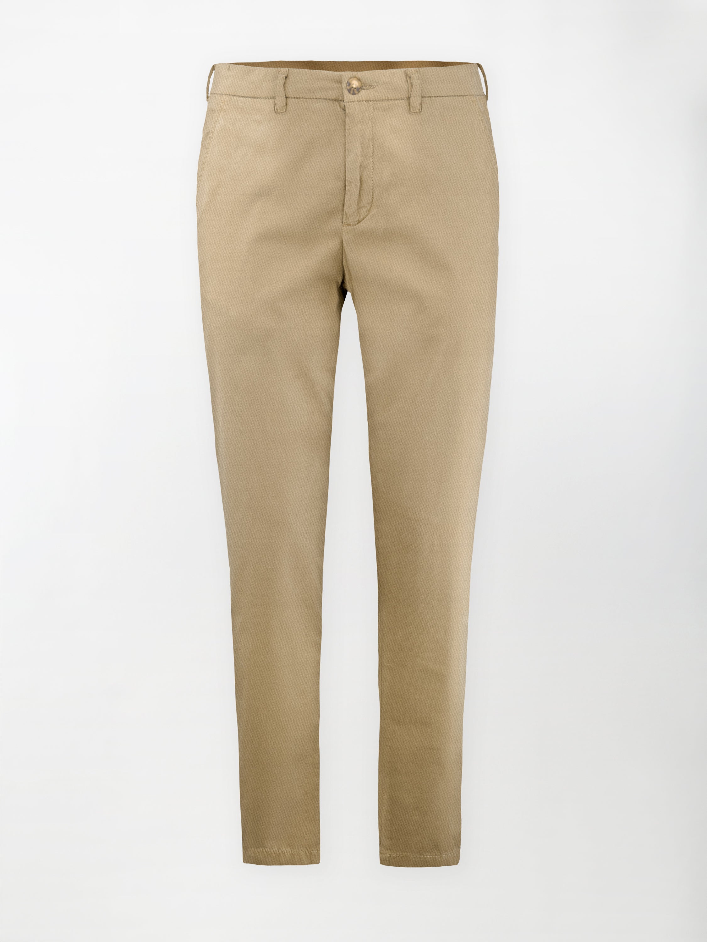 Pantalone Dobby in Cotone Elasticizzato - Color Corda - Slim Fit image 0
