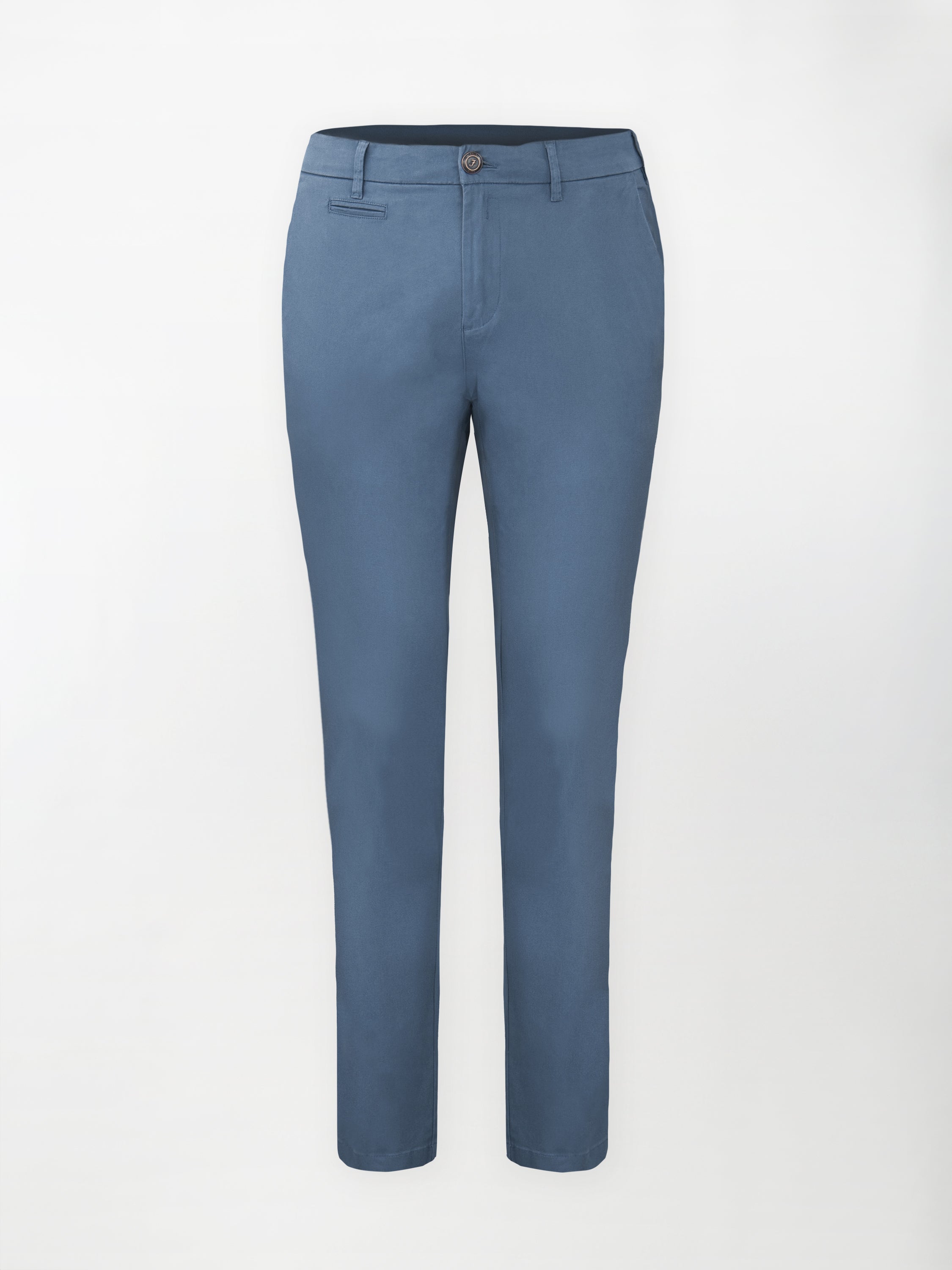 Pantalone Daily in Cotone Elasticizzato - Color Avio - Slim Fit image 0
