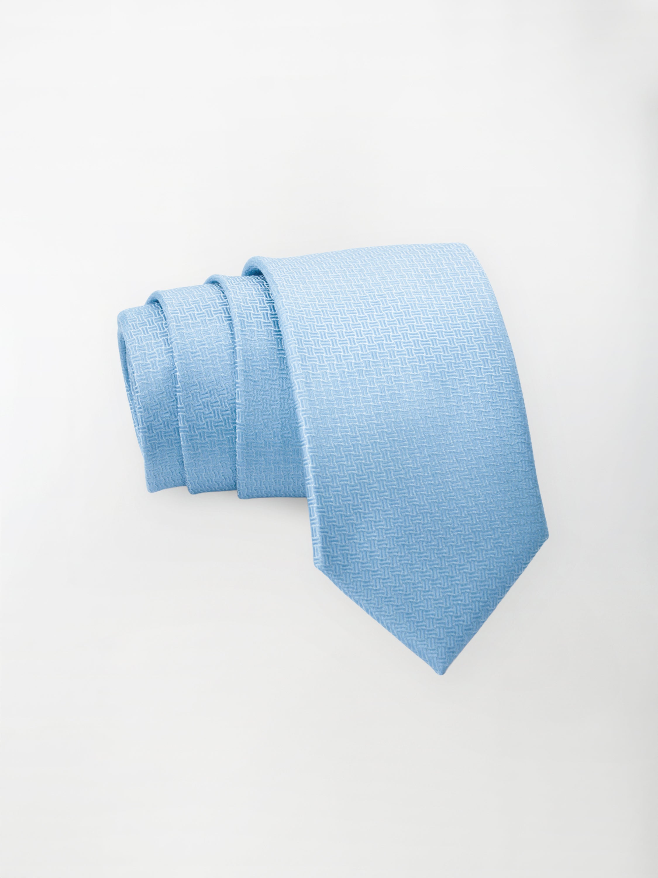 Cravatta unita con trama Struttura - color Azzurro image 0