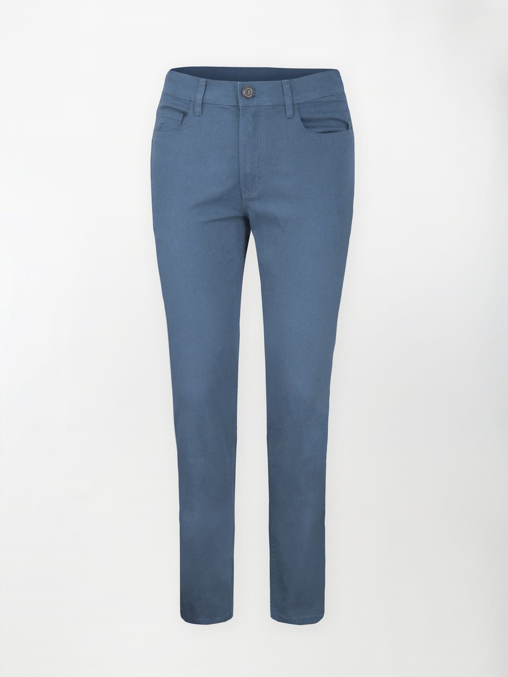 Pantalone 5 Tasche in Cotone Elasticizzato - Color Avio - Comfort fit stretch image 0