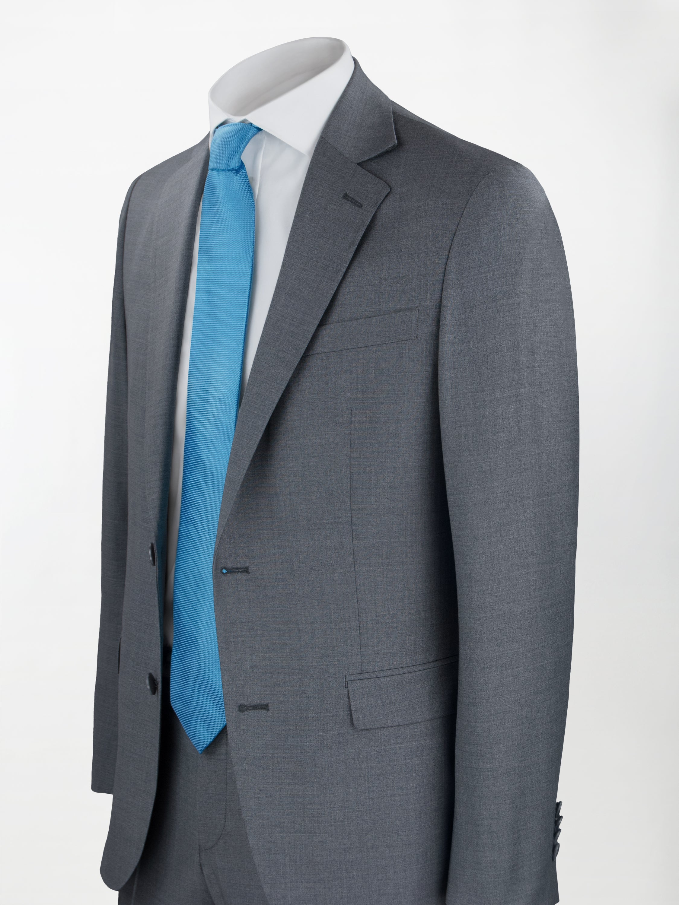 Abito Dukatholl® in Lana Stretch mod. Roma - Grigio Canna di Fucile | Slim fit image 2