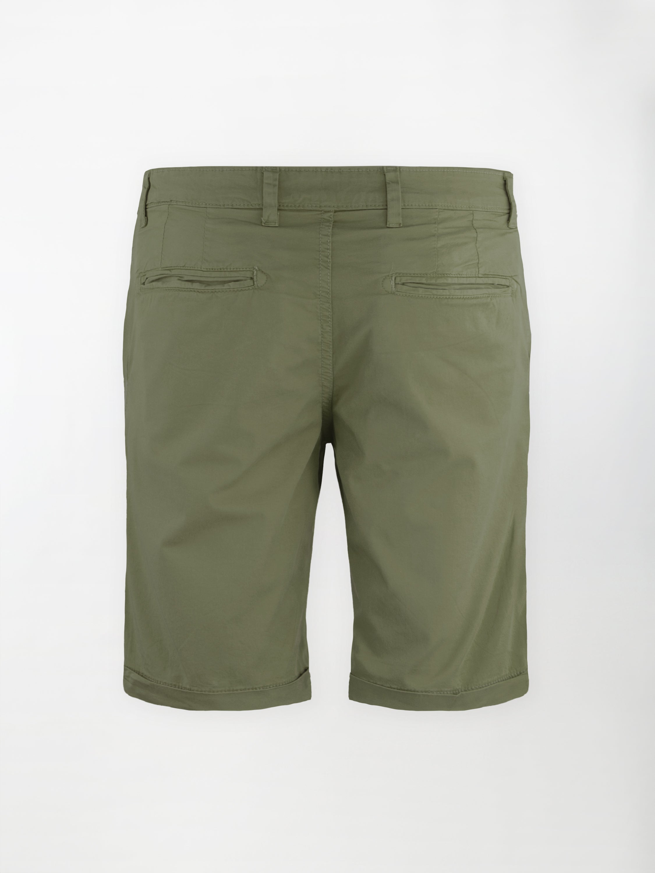 Bermuda classico in cotone elasticizzato - color Verde militare image 1