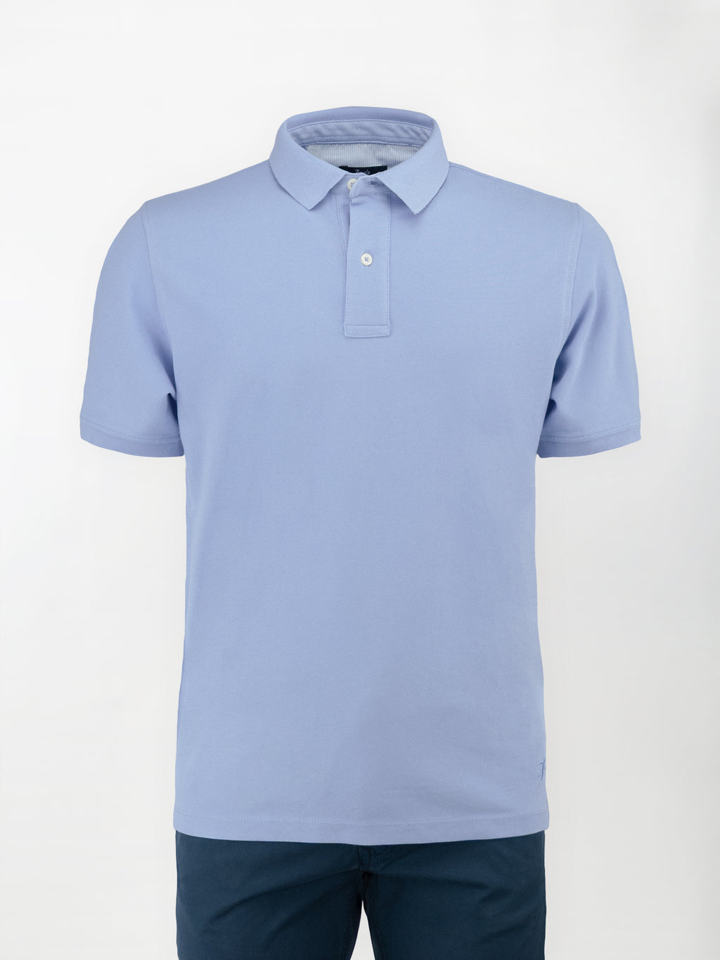 Polo in cotone Piquet - color Indaco ortensia in tinta unita image 0