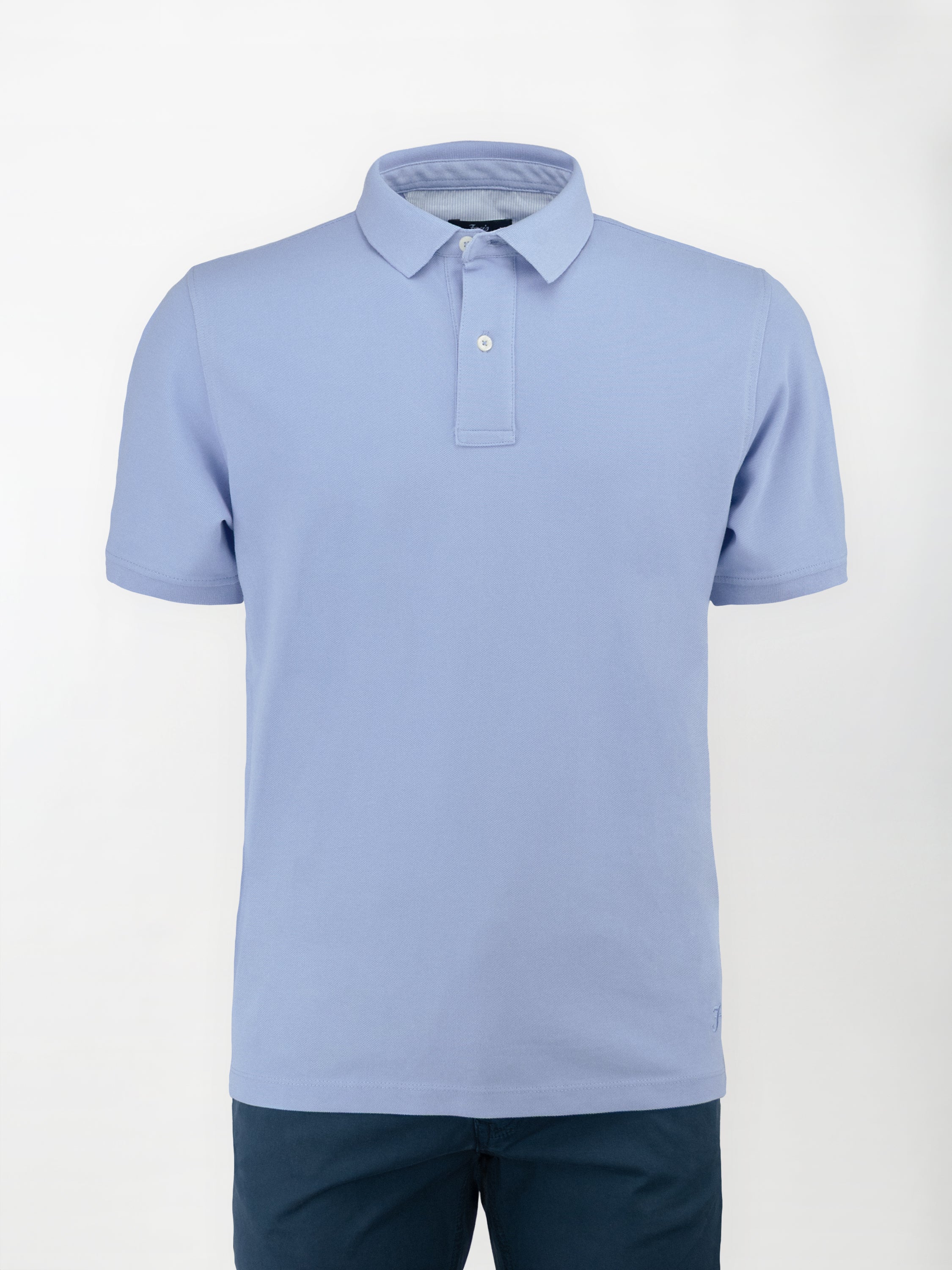 Polo in cotone Piquet - color Indaco ortensia in tinta unita image 0