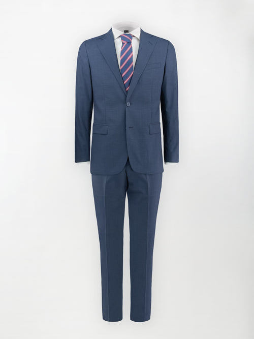 Abito Dukatholl® in Pura lana vergine - color Blu - Tela fil-à-fil - Slim Fit image 1