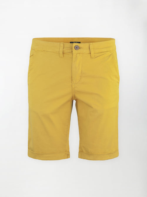 Bermuda classico in cotone elasticizzato - color Senape image 0
