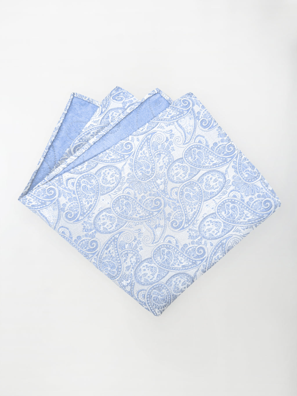 Pochette trama Damascato Cashmere - color Azzurro e perla image 0