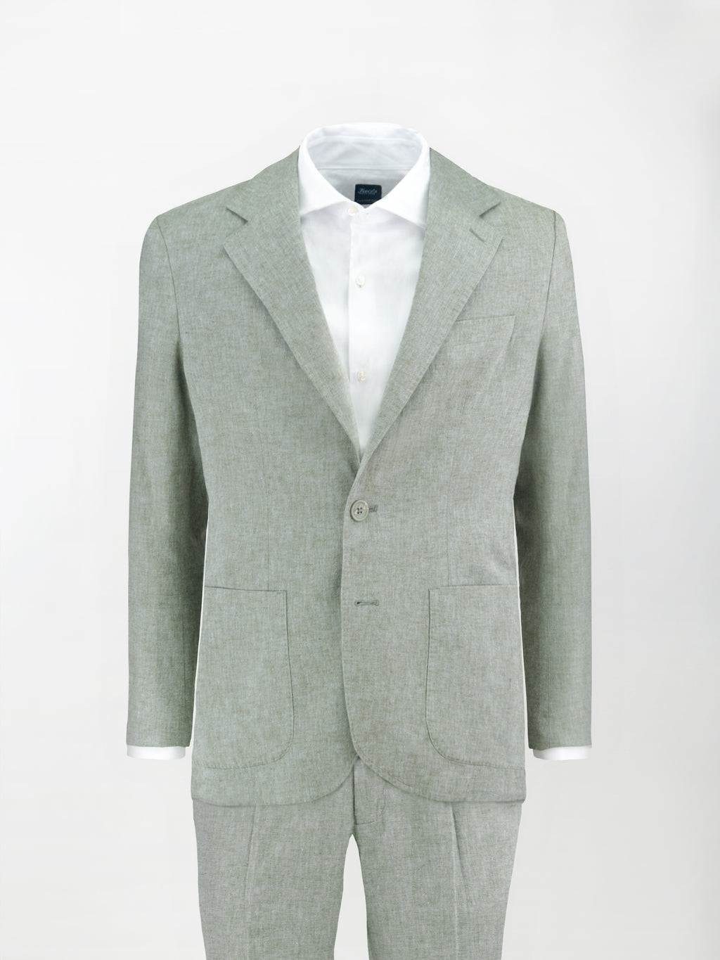 Giacca sfoderata sportiva in Lino-Cotone lavato - color Verde - Slim fit image 0