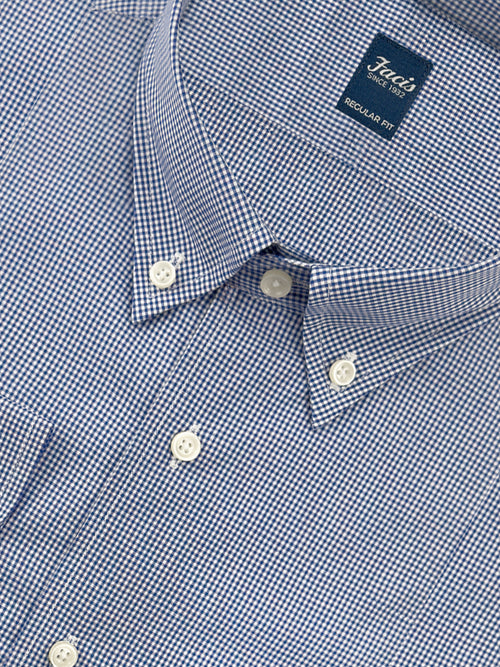 Camicia Collo Button Down color Blu medio - Regular Fit - Cotone Popeline image 1