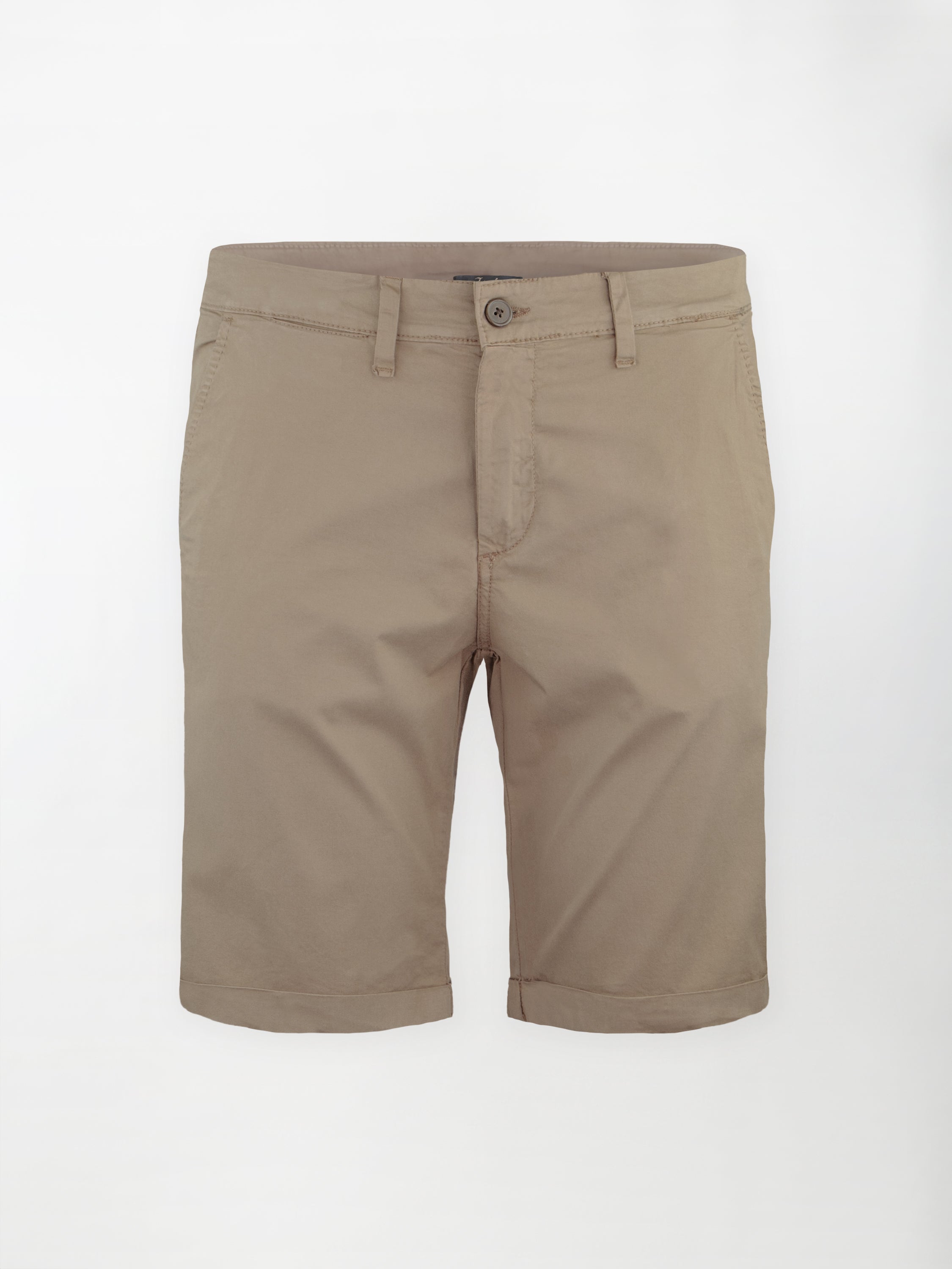 Bermuda classico in cotone elasticizzato - color Corda image 0