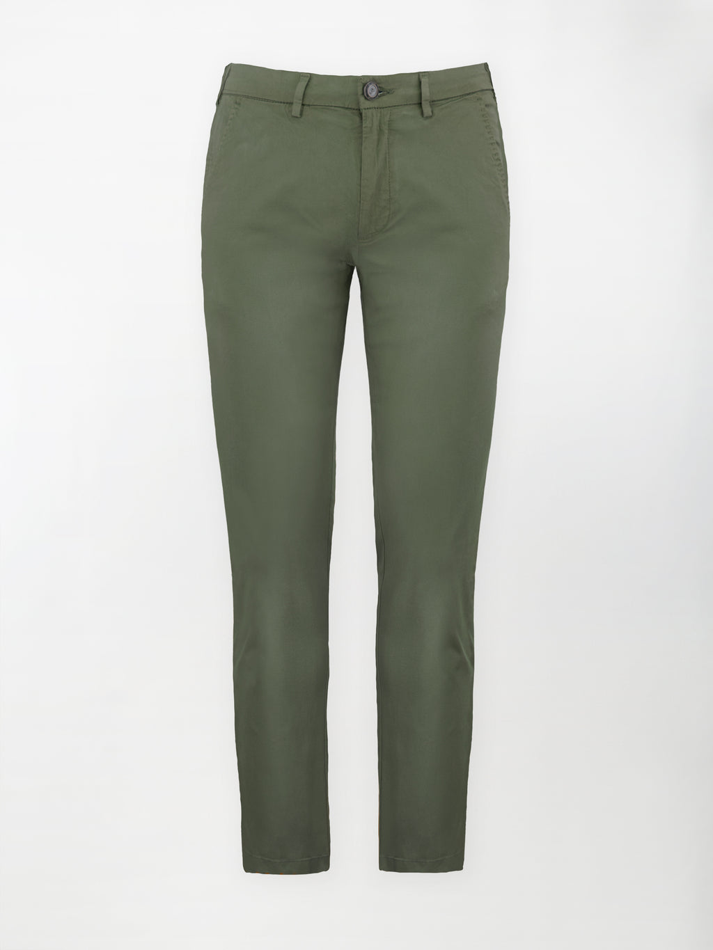 Pantalone Chino Daily in Cotone Elasticizzato - Color Verde militare - Slim Fit image 0