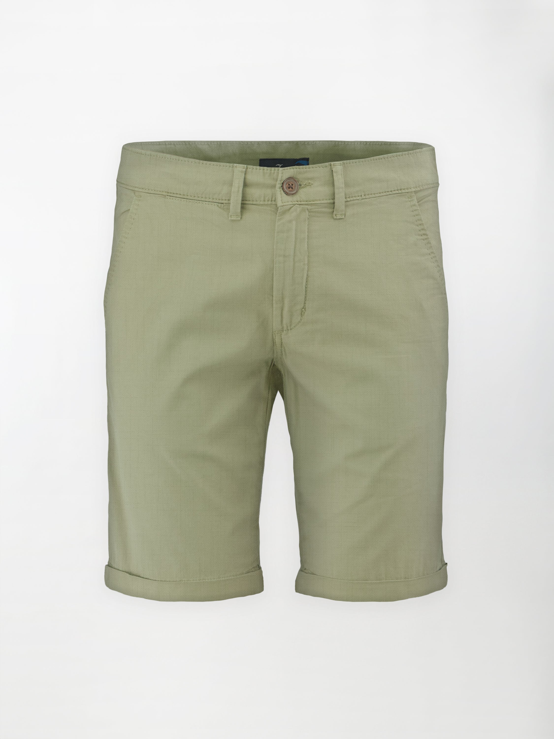 Bermuda classico slub in cotone elasticizzato - color Verde Oliva image 0