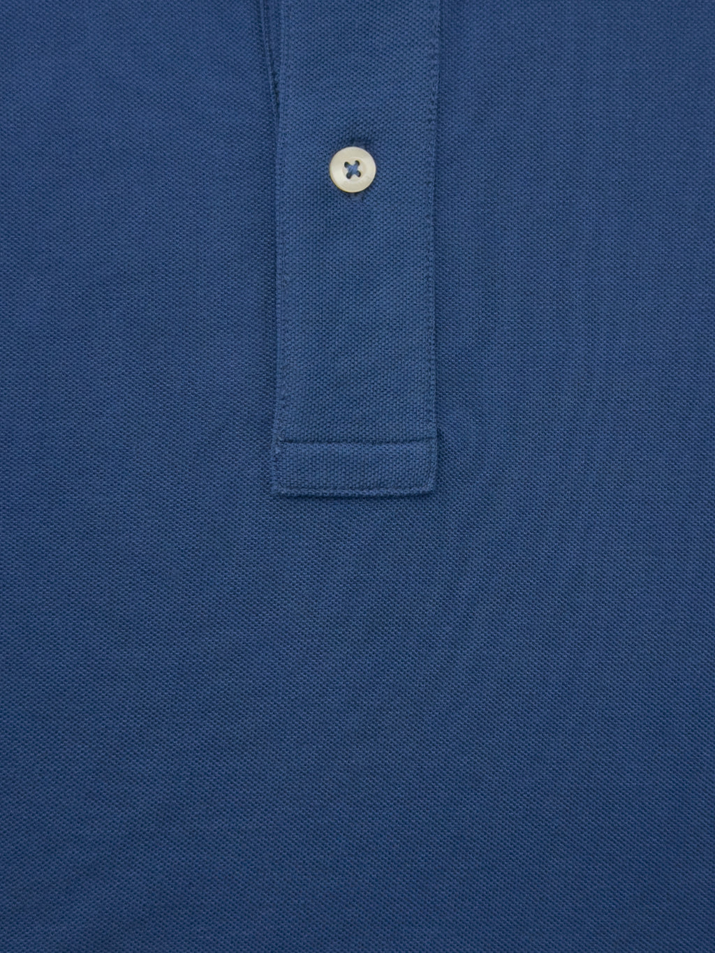 Polo in cotone Piquet - color Blu print in tinta unita image 2