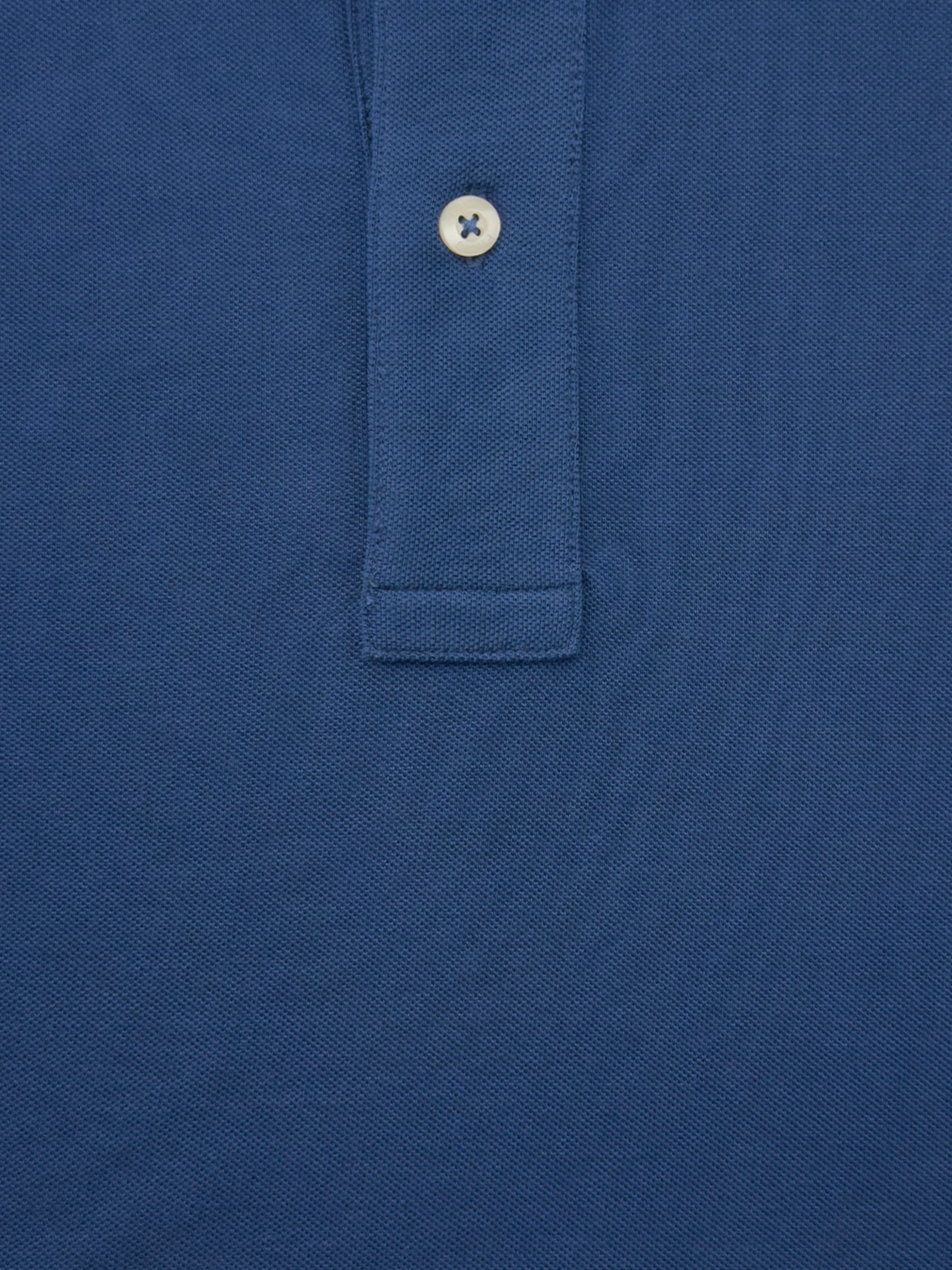 Polo in cotone Piquet - color Blu print in tinta unita image 2