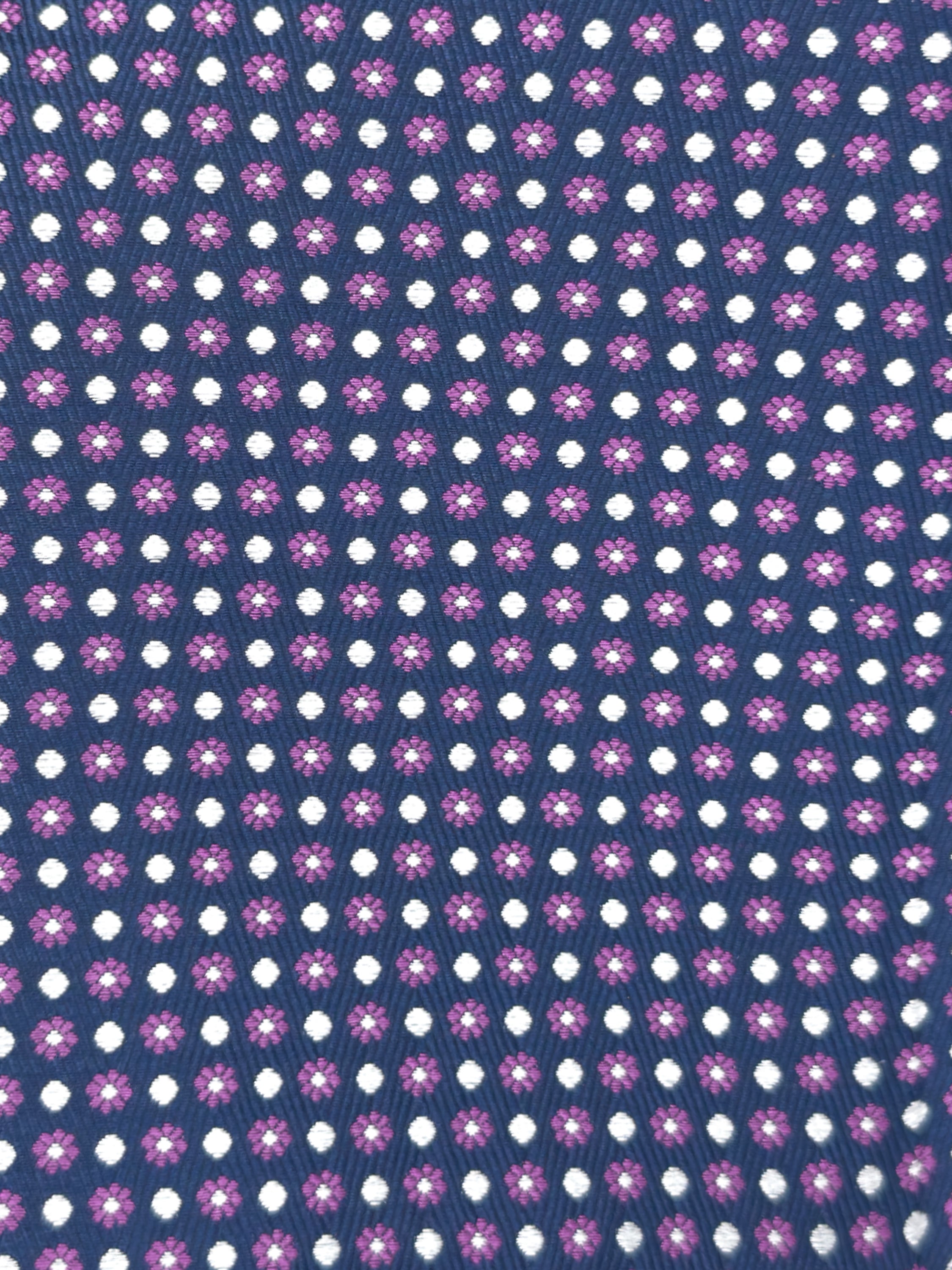 Pochette microfantasia alternata punti e fiori - color Blu, Bianco, Fuxia image 1
